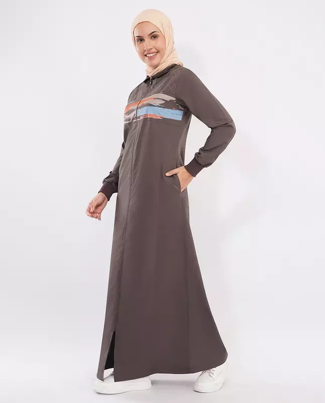 ABSTRACT EDGE FULL FRONT OPENED JILBAB