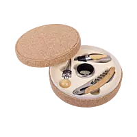Set Vino Abridor Circular Corcho
