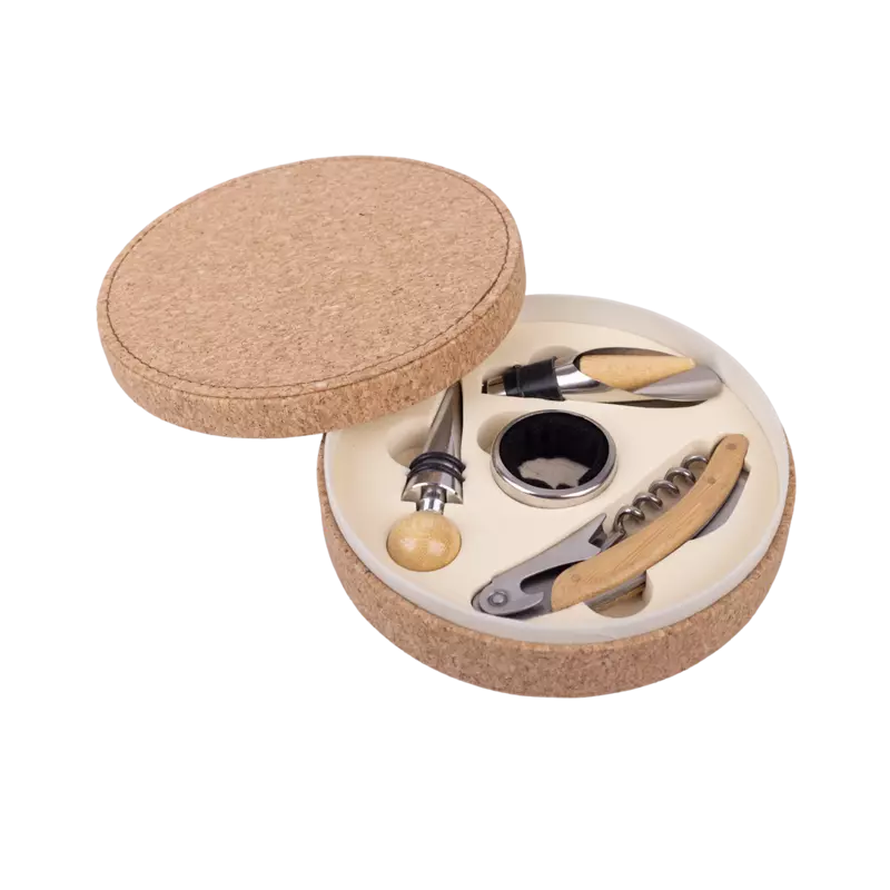 Set Vino Abridor Circular Corcho