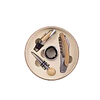 Set Vino Abridor Circular Corcho