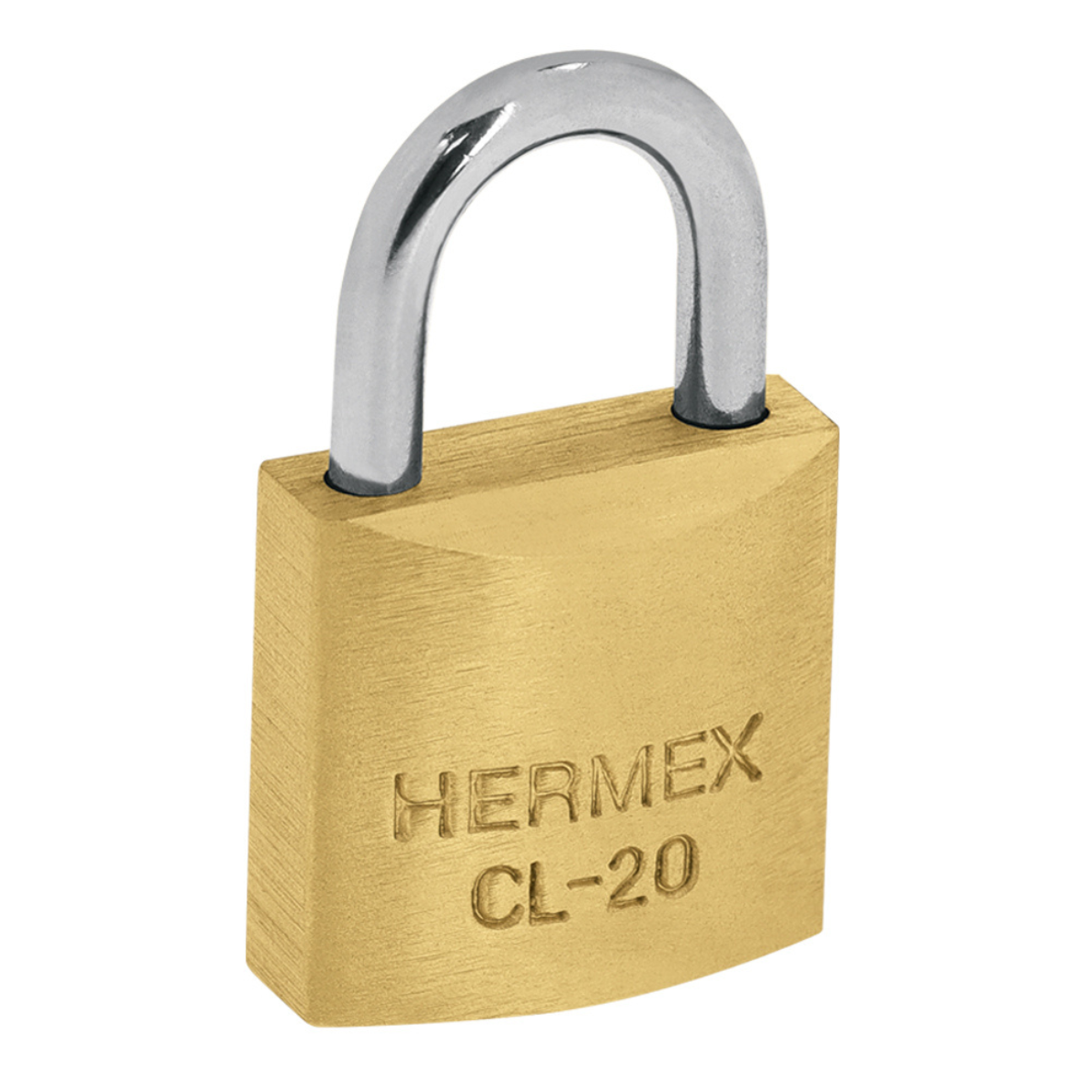 Blíster con 2 candados de latón de 20mm con gancho corto-CL-20 / 43425