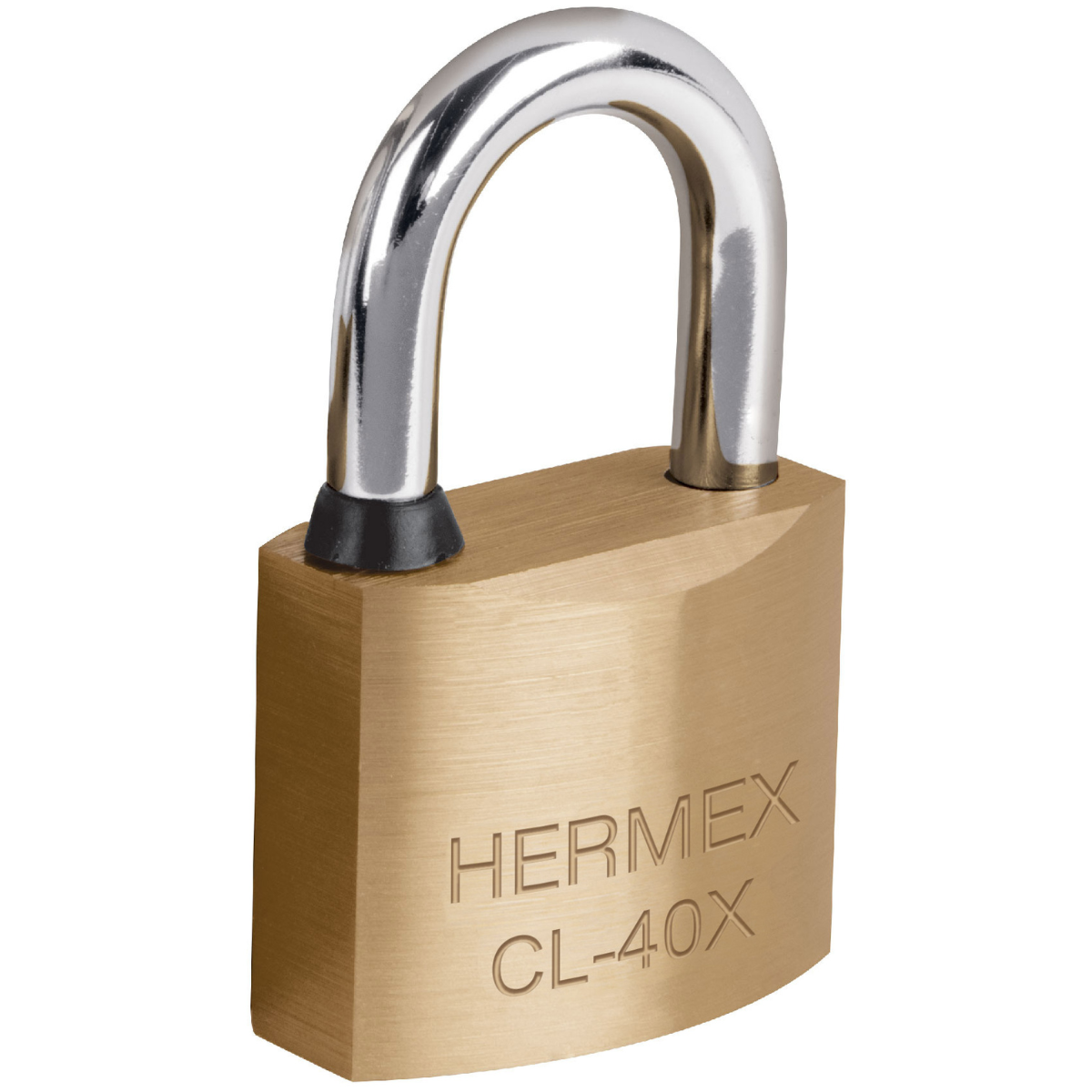 Candado de latón, 40 mm, gancho corto, llave tetra, blíster-CL-40X / 43420