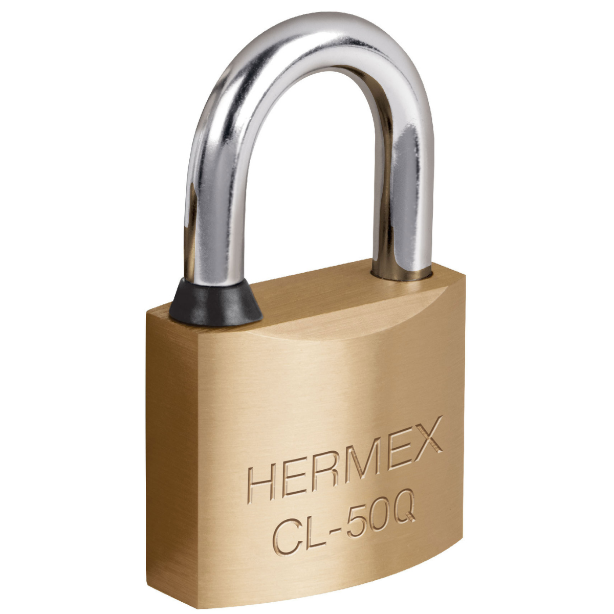 Candado de latón, 50mm, gancho corto,llave de puntos,blíster - CL-50Q / 43301