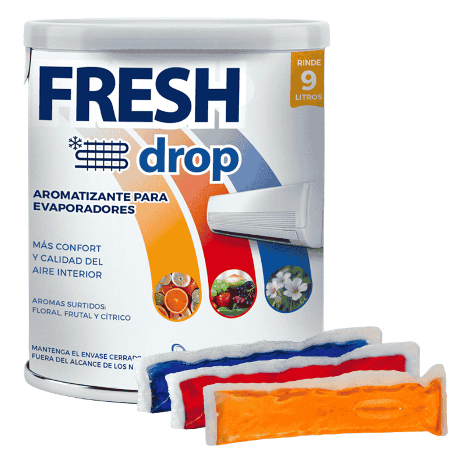 FRESH DROP - Hidrosoluble, aromas cítrico, floral y frutal, cilindro con 9 piezas - CL-FD-HS-9 FRESH DROP - Hidrosoluble, aromas cítrico, floral y frutal, cilindro con 9 piezas - CL-FD-HS-9