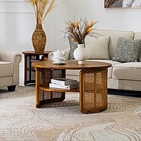 Cleo Natural Cane Coffee Table