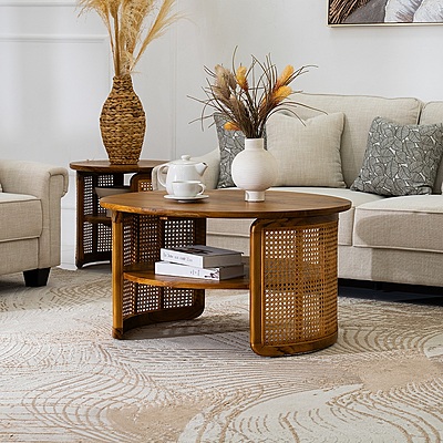 Cleo Natural Cane Coffee Table