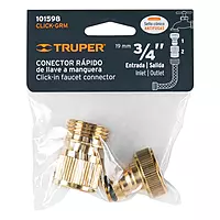 Conector 3/4' rápido de latón grifo-manguera sistema click 101598