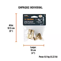 Conector 3/4' rápido de latón grifo-manguera sistema click 101598