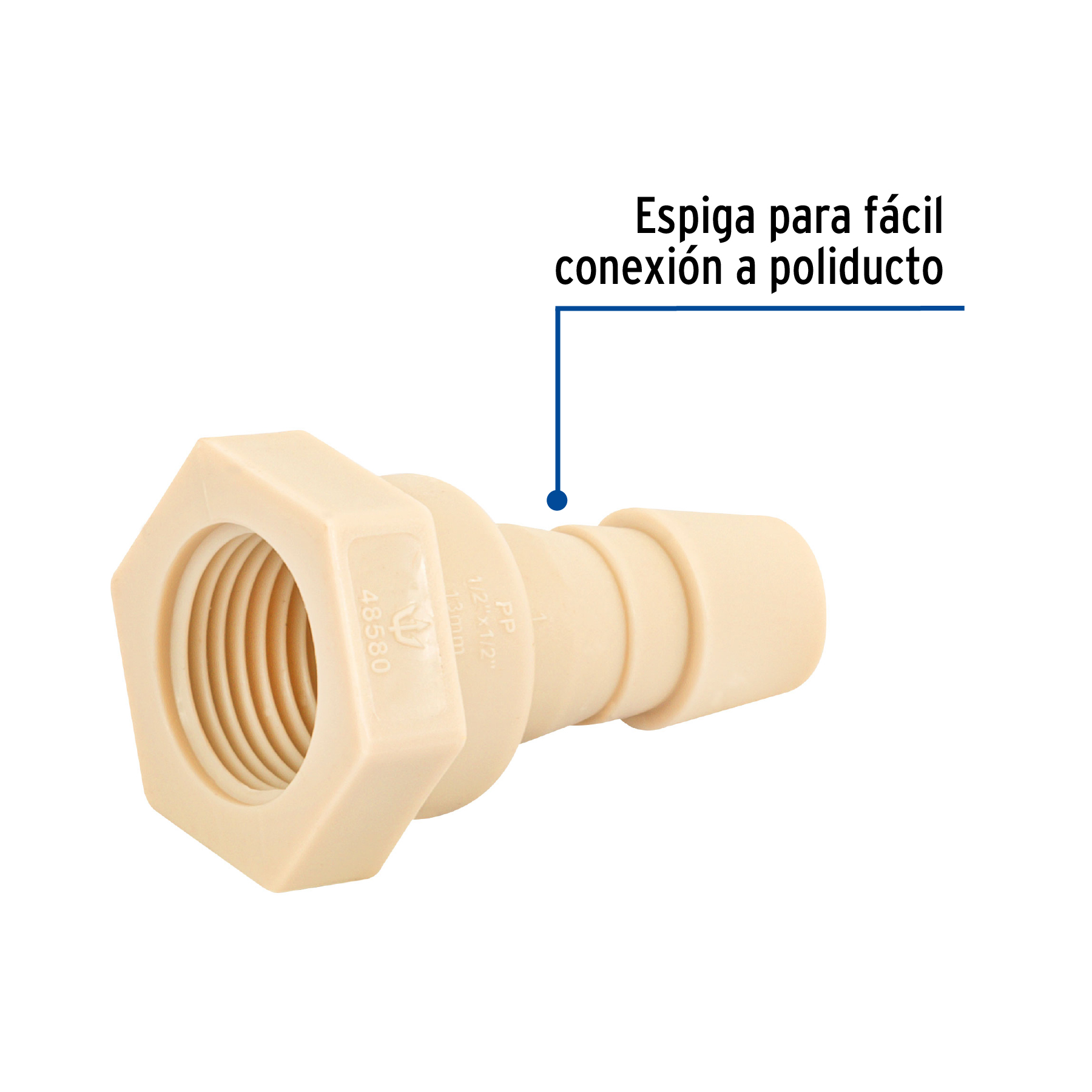 Adaptador inserción rosca interior, 1/2' x 1/2' - CM-601 / 48580