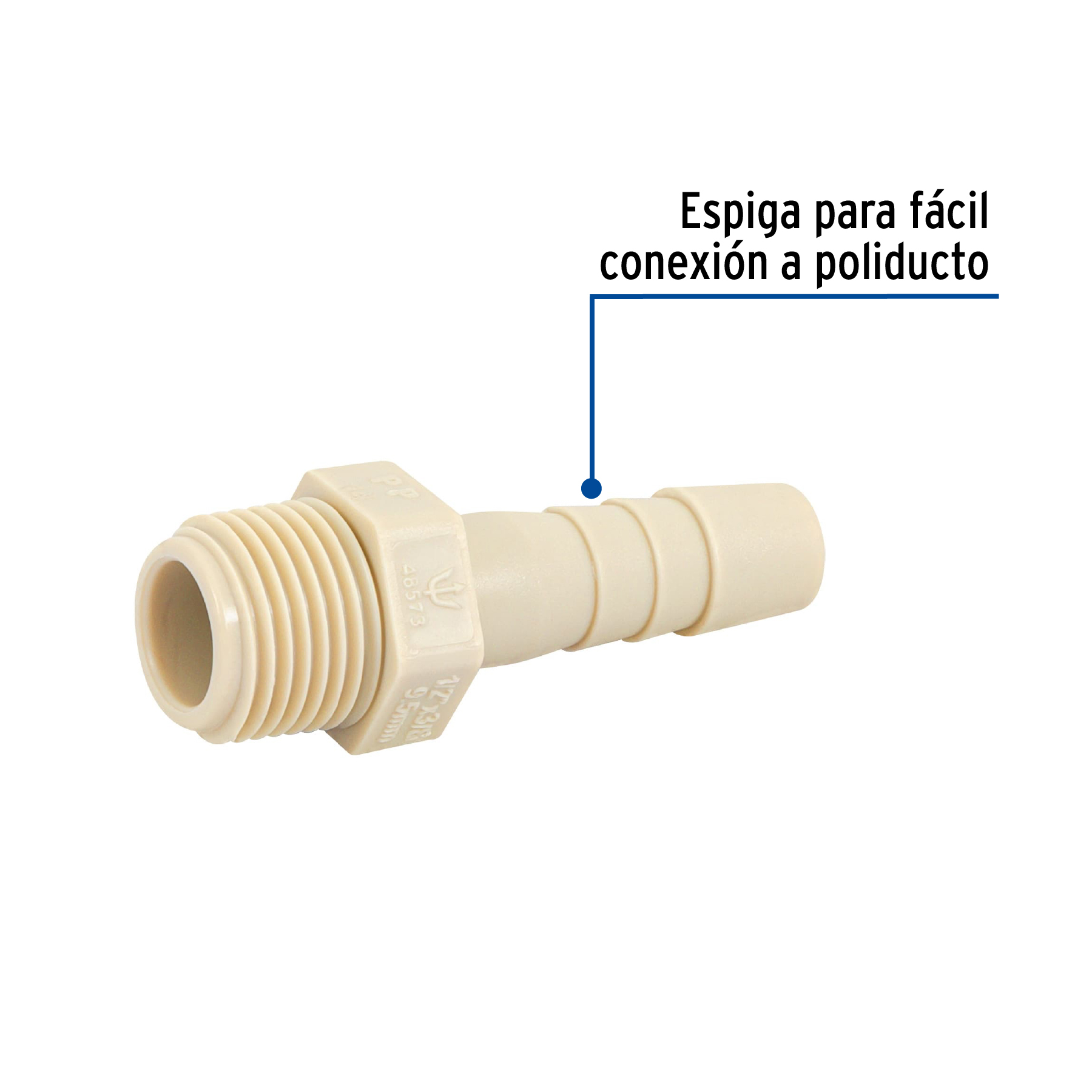 Adaptador inserción rosca exterior, 1/2' x 3/8' - CM-611 / 48573CM-611
