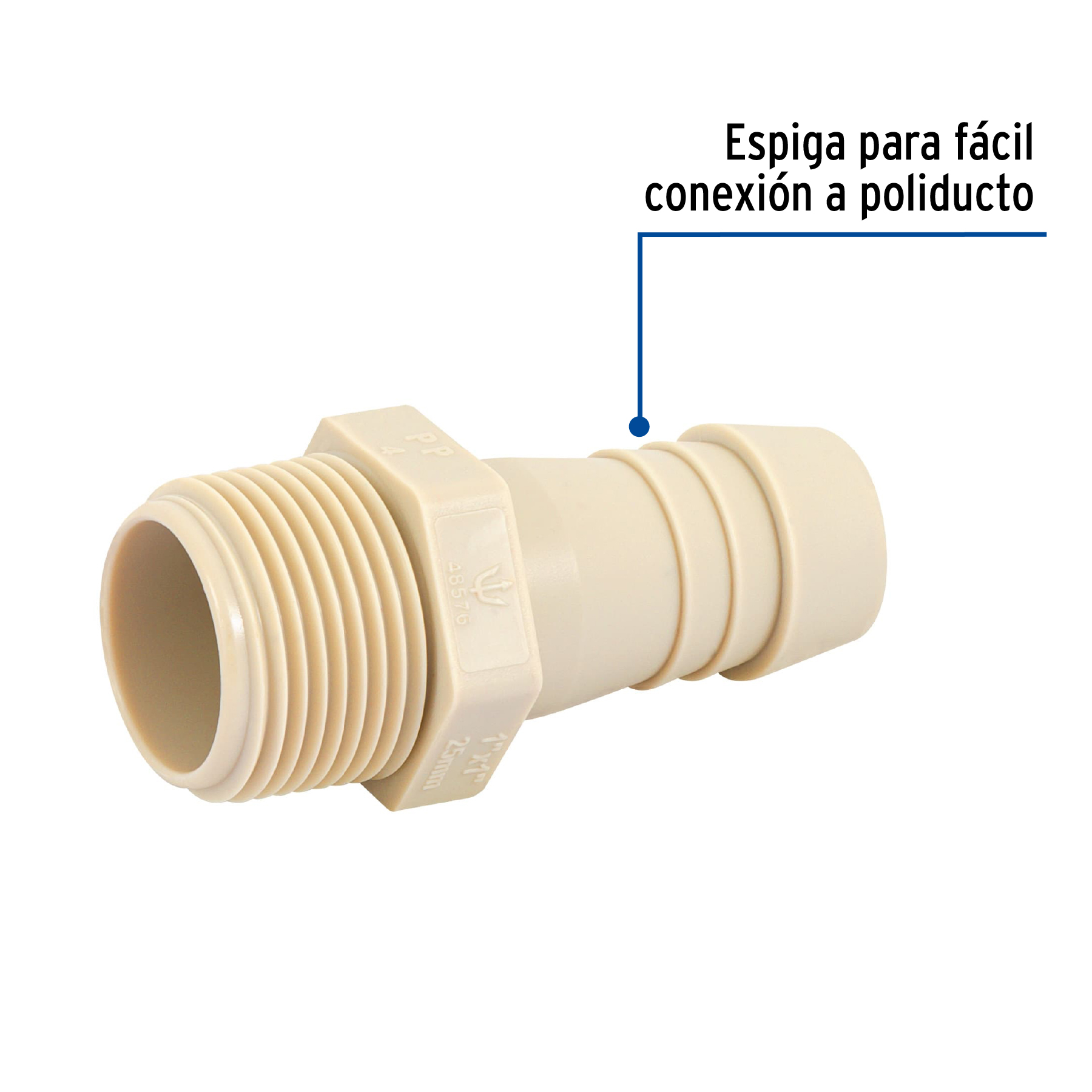 Adaptador inserción rosca exterior, 1'x 1' - CM-614 / 48576