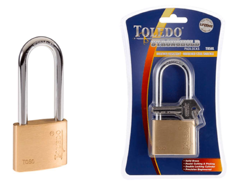 CANDADO BRONCE CUELLO LARGO TOLEDO 50MM