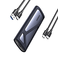 UGREEN CM400-90264 M.2 NVME/SATA SSD Enclosure (10Gbps) - Silver