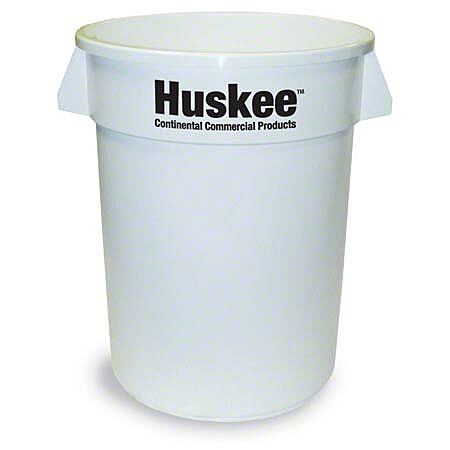 Continental Round Huskee Container - 20 Gal., White 6/cs