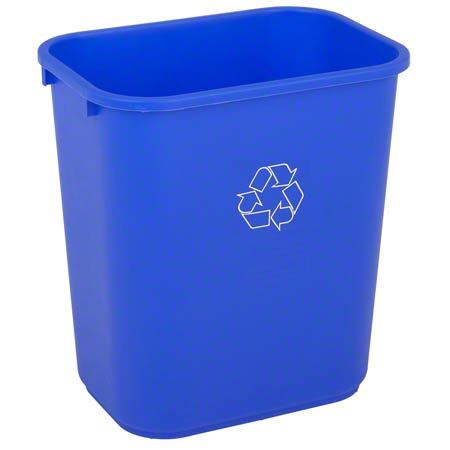 Continental Recycling Wastebasket - 28 1/8 Qt., Blue 12/CS