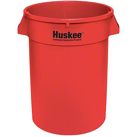 Continental Round Huskee w/o lid - 32 Gal., Red 6/cs