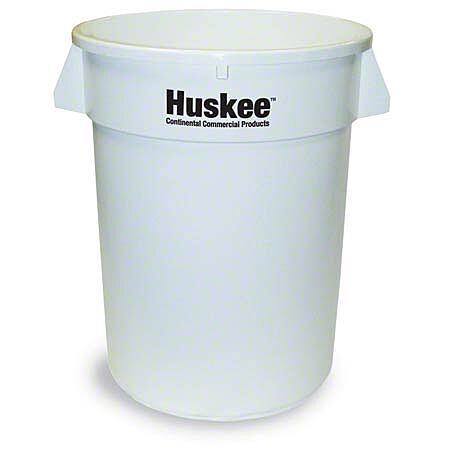 Continental Round Huskee w/o lid - 32 Gal., White 6/cs