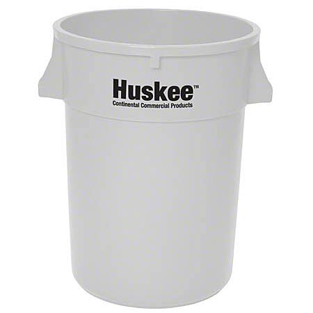 Continental Round Huskee w/o lid - 44 Gal., White 4/cs