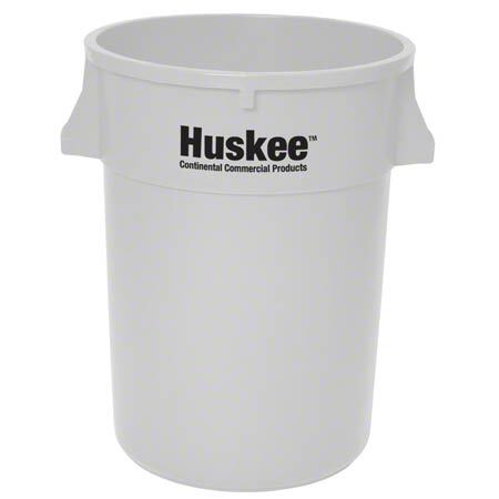 Continental Round Huskee w/o lid - 44 Gal., White 4/cs