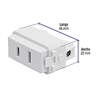 Contacto sencillo, 2polos, sin tierra, línea Italiana,blanco - CO-IB / 48135
