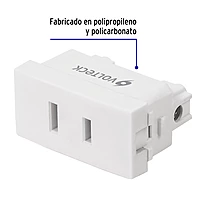 Contacto sencillo, sin tierra, línea Oslo, color blanco - CO-OB / 48318