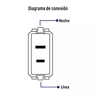 Contacto sencillo, sin tierra, línea Oslo, color blanco - CO-OB / 48318