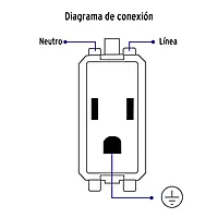 Contacto sencillo, 2 polos + tierra, línea Oslo, blanco - COA-OB / 48317