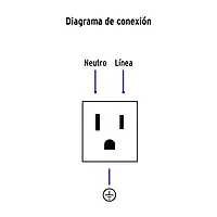Contacto aterrizado, 1.5 módulos, línea Española, blanco - COA15-EB / 47052