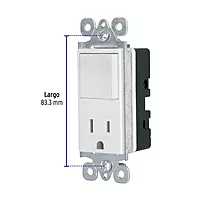 Interruptor-contacto, 2 polos + tierra, Classic - COAP-CL / 46008