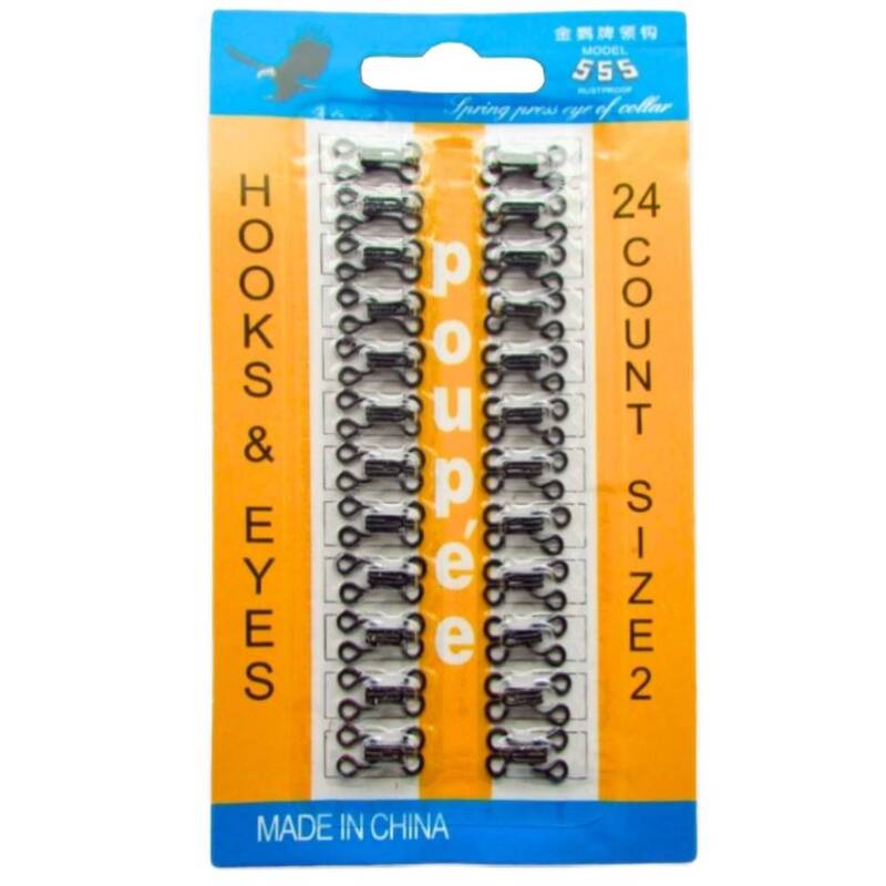 Broche De Enganche # 2 Negro Caja X 36 Unidades Broche De Enganche # 2 Negro Caja X 36 Unidades