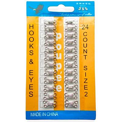 Broche De Enganche # 2 Niquel Caja X 36 Unidades