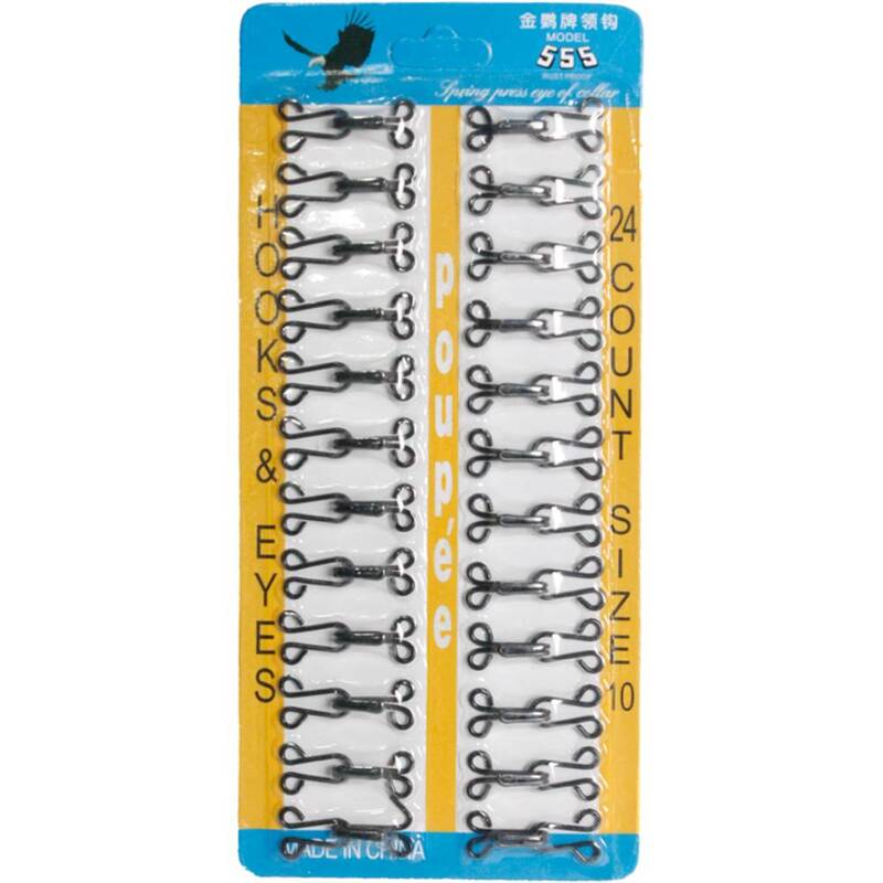 Broche Gancho # 10 Negro Docena Broche Gancho # 10 Negro Docena