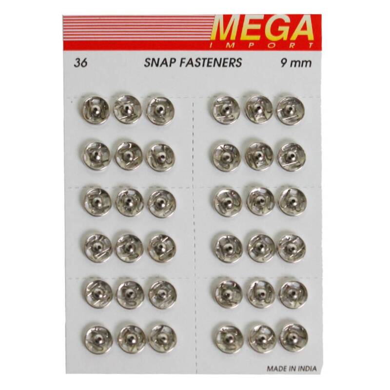 Broche Presion Pony Niquel # 1 (9Mm ) Caja X 10 Unidades Broche Presion Pony Niquel # 1 (9Mm ) Caja X 10 Unidades