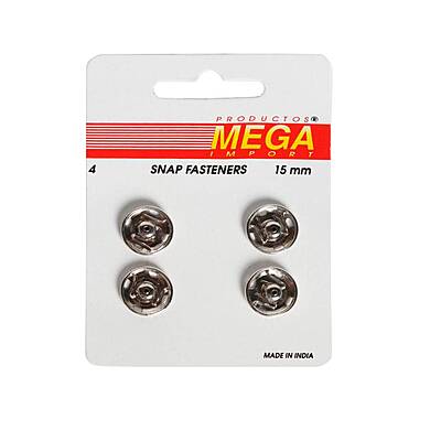 Broche Presion Pony Niquel # 7 (15Mm) Caja X 10 Unidades