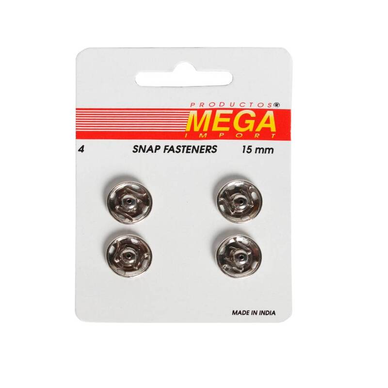 Broche Presion Pony Niquel # 7 (15Mm) Caja X 10 Unidades Broche Presion Pony Niquel # 7 (15Mm) Caja X 10 Unidades