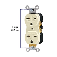 Contacto dúplex, cara de chino, Standard, marfil - CODO-CHS / 46104