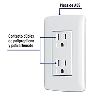 Contacto dúplex aterrizado, color blanco, línea Italiana - CODO-IB / 48130