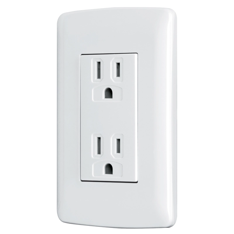 Contacto dúplex aterrizado, color blanco, línea Italiana - CODO-IB / 48130