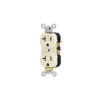 Contacto dúplex, 2 polos 3 hilos, 20 A, Standard, marfil - CODO-MS / 46100