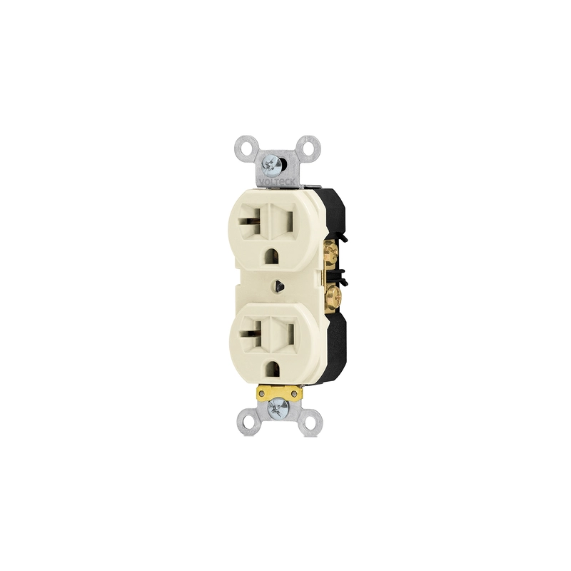 Contacto dúplex, 2 polos 3 hilos, 20 A, Standard, marfil - CODO-MS / 46100