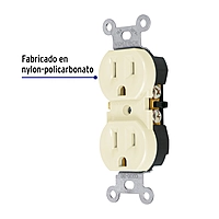 Contacto dúplex, 2 polos 3 hilos, Standard, granel, marfil - CODO-SG / 48311