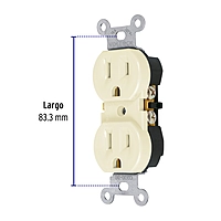 Contacto dúplex, 2 polos 3 hilos, Standard, granel, marfil - CODO-SG / 48311
