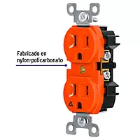 Contacto dúplex, tierra aislada, 15 A, línea standard - CODO-TAS / 46105