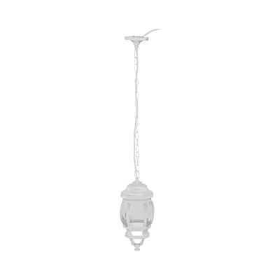 Arbotante tipo farol tradicional colgante p/exterior, blanco - 47296 - COL-100S - Caja con 1 Pieza – Master 4