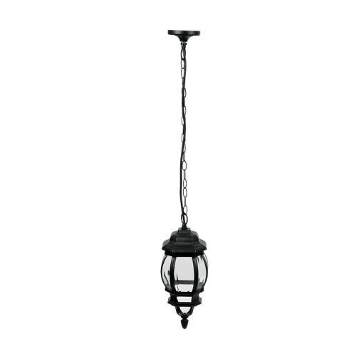 Arbotante tipo farol tradicional colgante p/exterior, negro - 47297 - COL-101S - Caja con 1 Pieza – Master 4