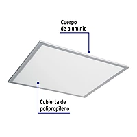 Panel delgado colgante de LE 45 W 60 x 60 cm luz de día - 48549 - COL-400L