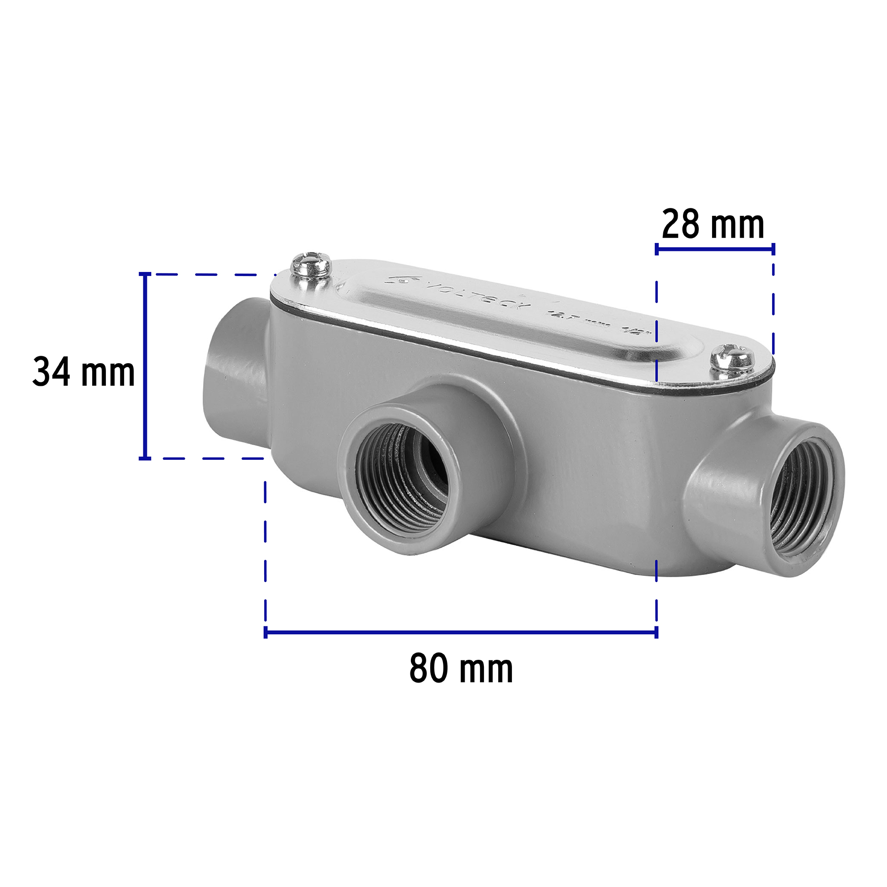 Condulet 1/2' conexión tipo T, Volteck - COLET-1/2-T / 46979