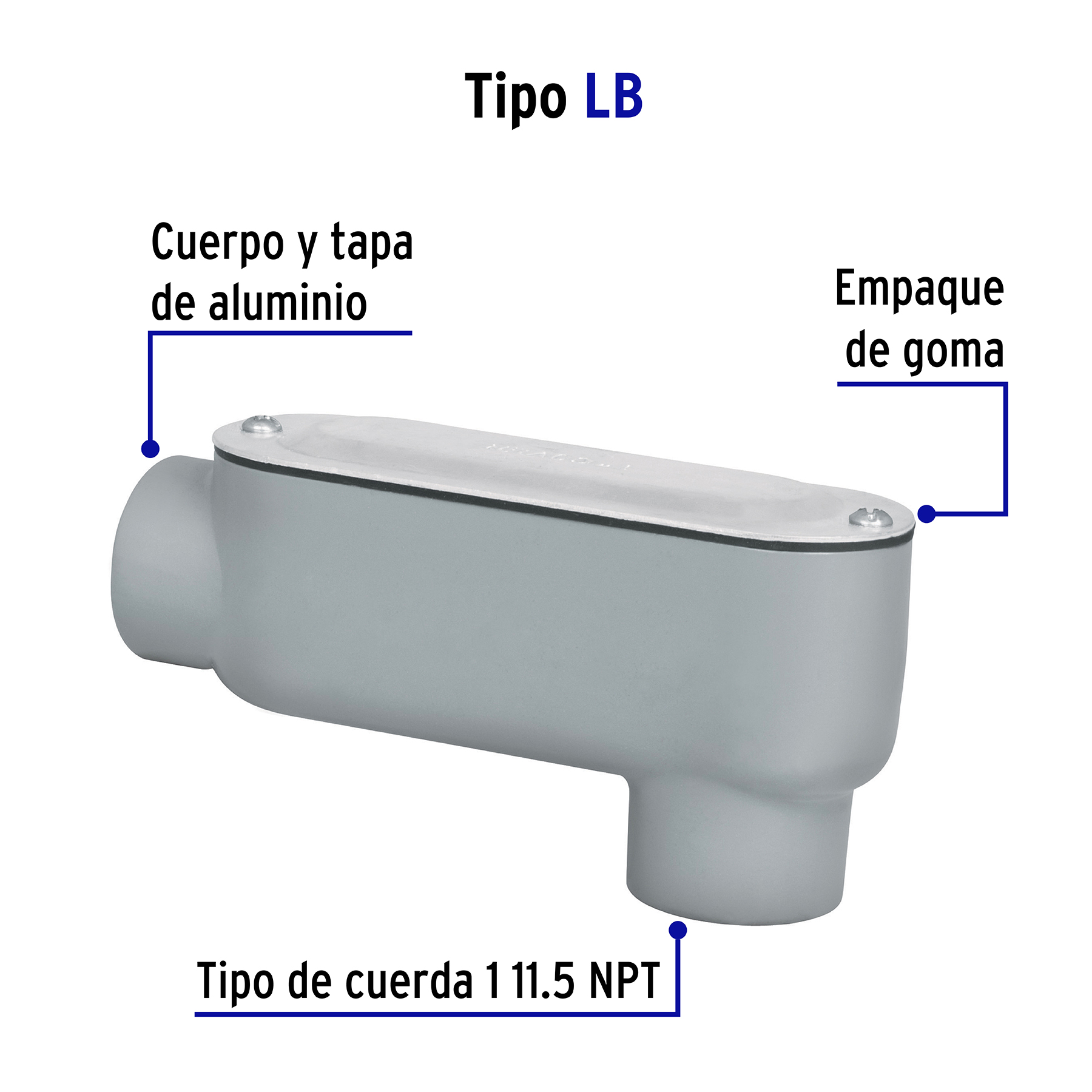 Condulet 1' conexión tipo LB, Volteck - COLET-1-LB / 46972