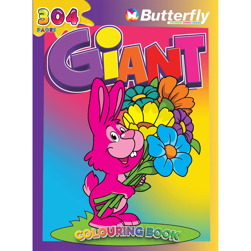 BKK040 - COLOURING BOOK 304PG GAINT BUTTERFLY