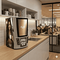 Small footprint Atlantis tea and coffee vending machine. Small footprint Atlantis tea and coffee vending machine.